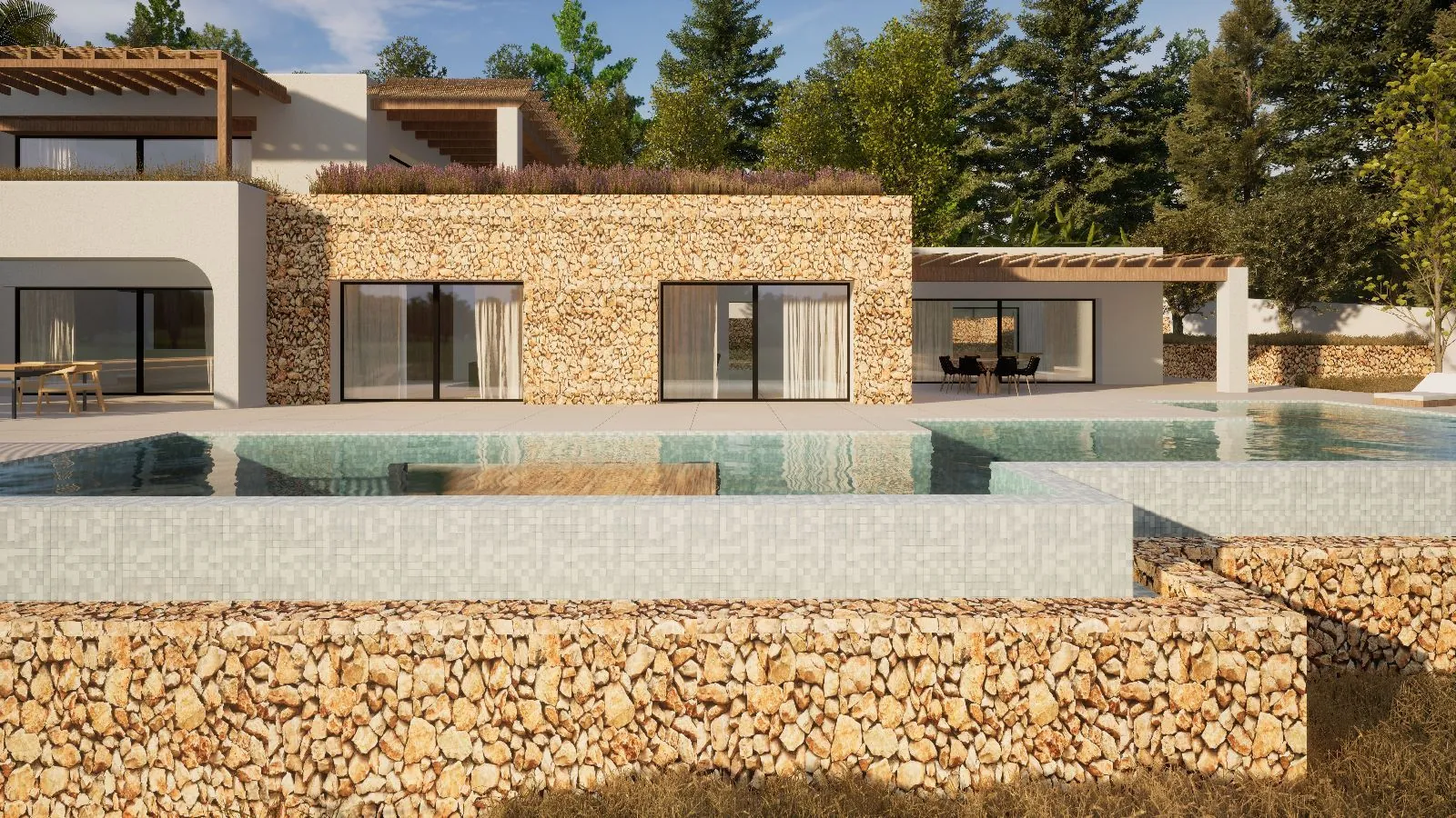 VILLA DE ESTILO IBICENCO A LA VENTA EN MORAIRA