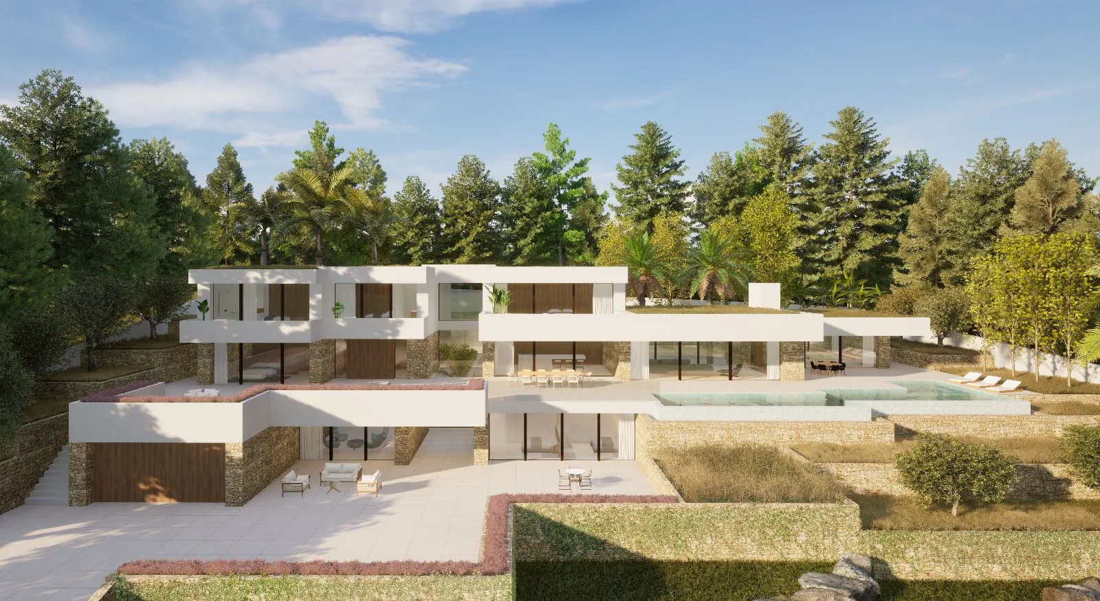 VILLA DE ESTILO IBICENCO A LA VENTA EN MORAIRA