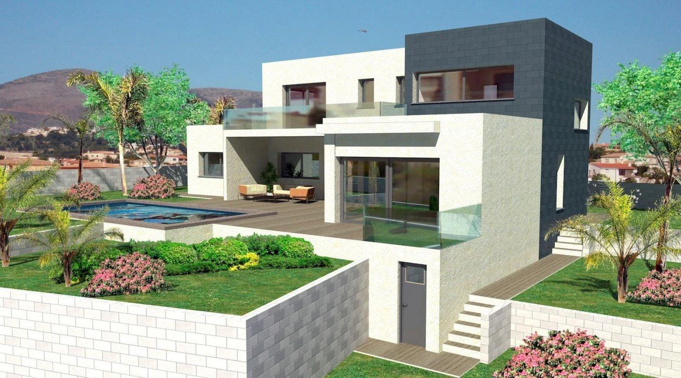 VILLA MODERNA EN CONSTRUCCION EN CALPE