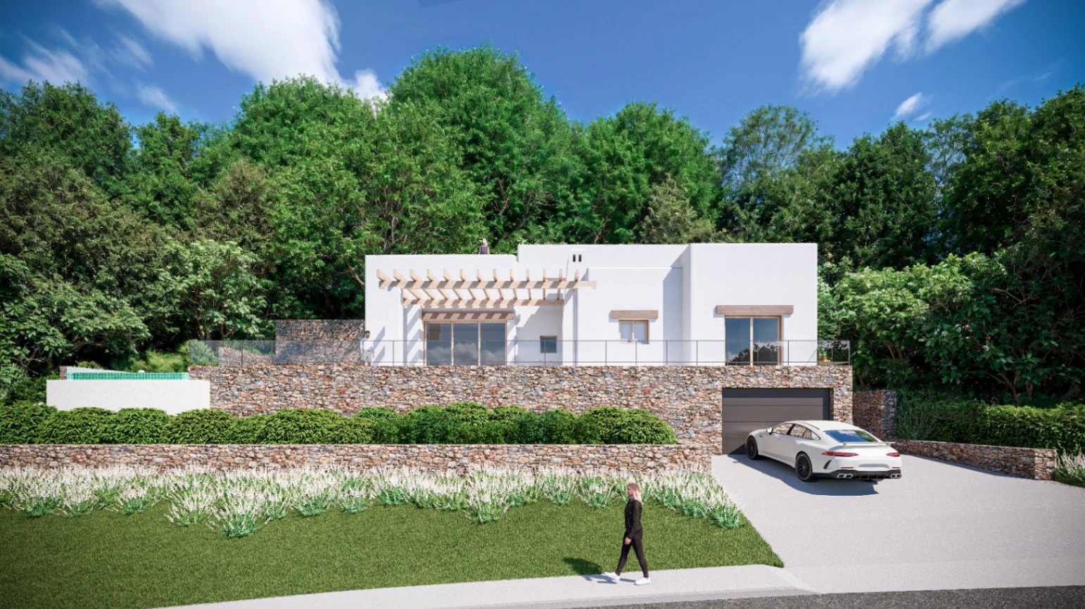 Villa de Estilo Ibicenco – Elegancia Moderna y Vida Mediterránea
