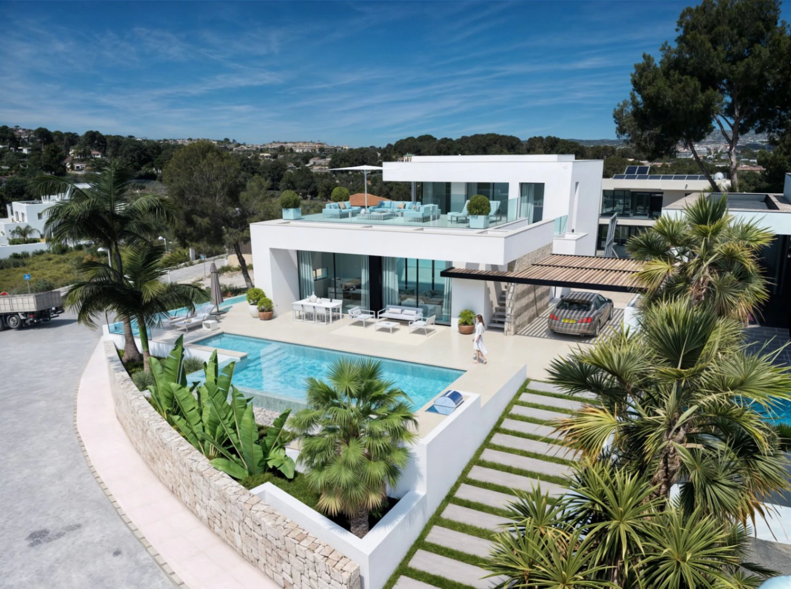 VILLA DE LUJO MODERNA CERCA DEL CENTRO DE MORAIRA Y DE SUS PLAYAS