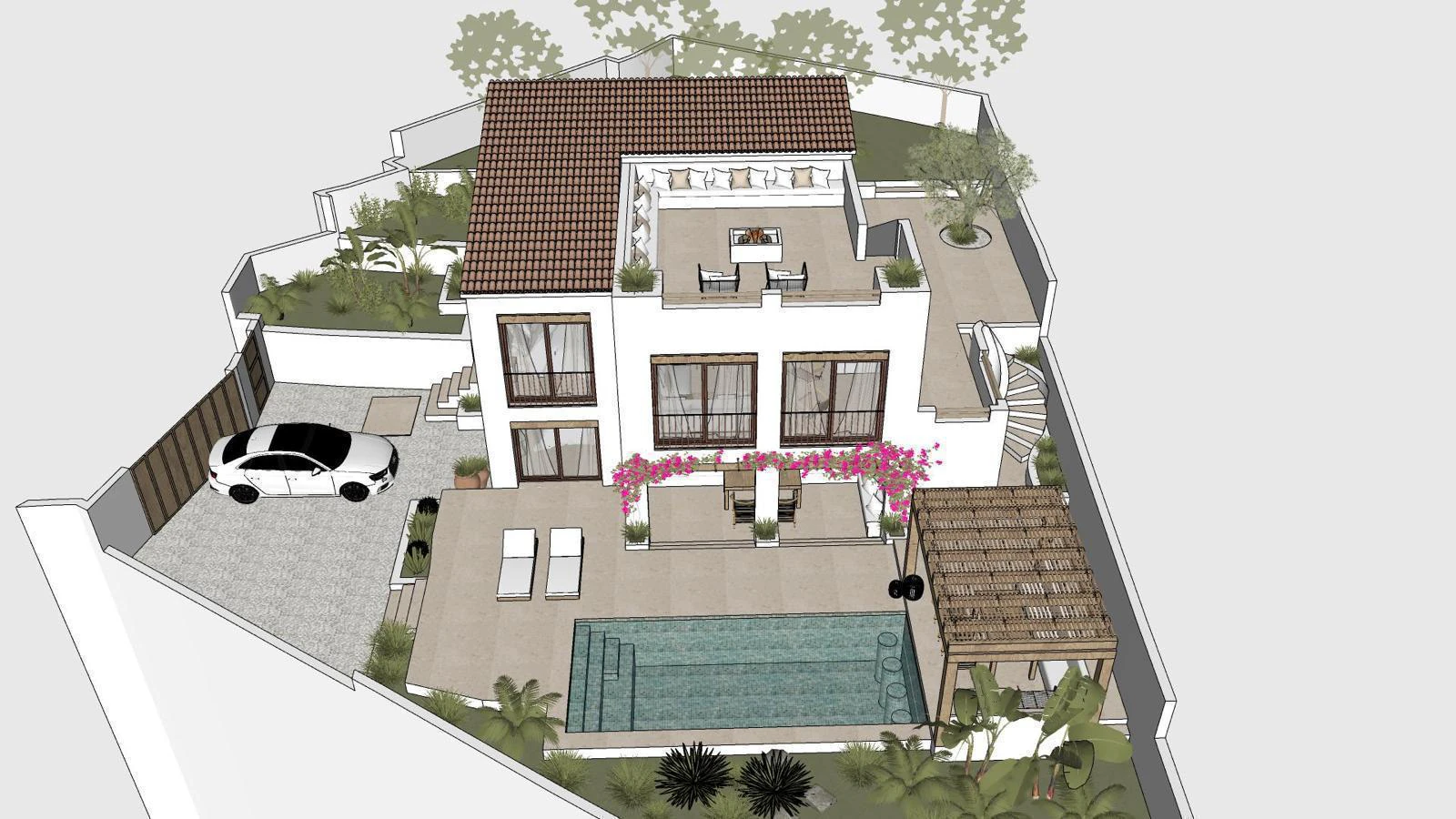 Tu refugio mediterráneo: villa renovada con vistas al mar, piscina y a solo 5 minutos caminando de la playa