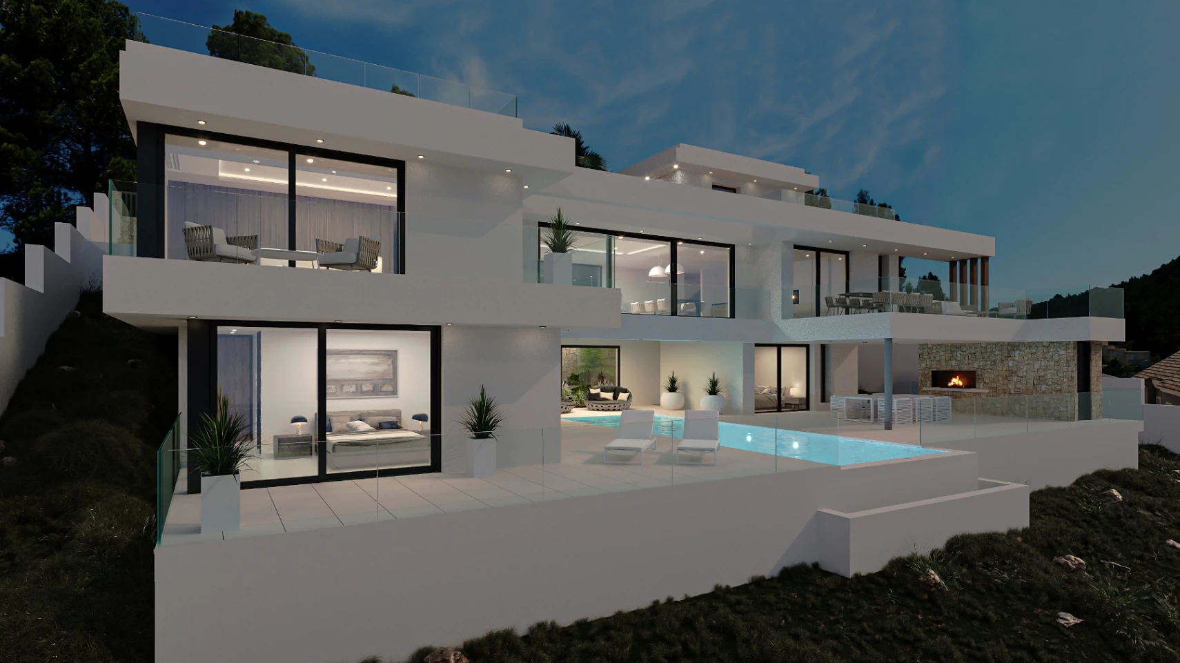 Elegante Villa de Obra Nueva en Calpe con Espectaculares Vistas al Mediterráneo