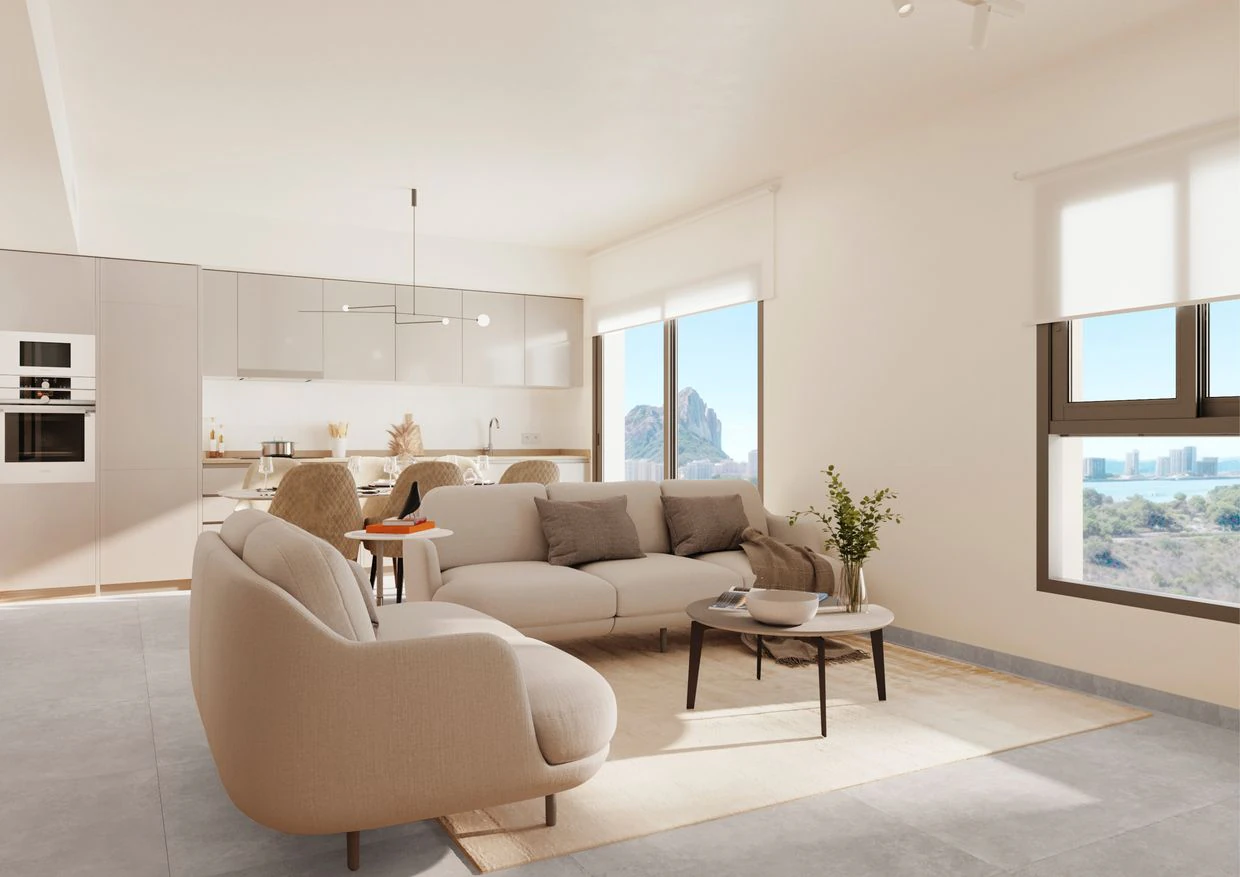 Apartamentos nuevos y elegantes en Calpe con vistas al mar