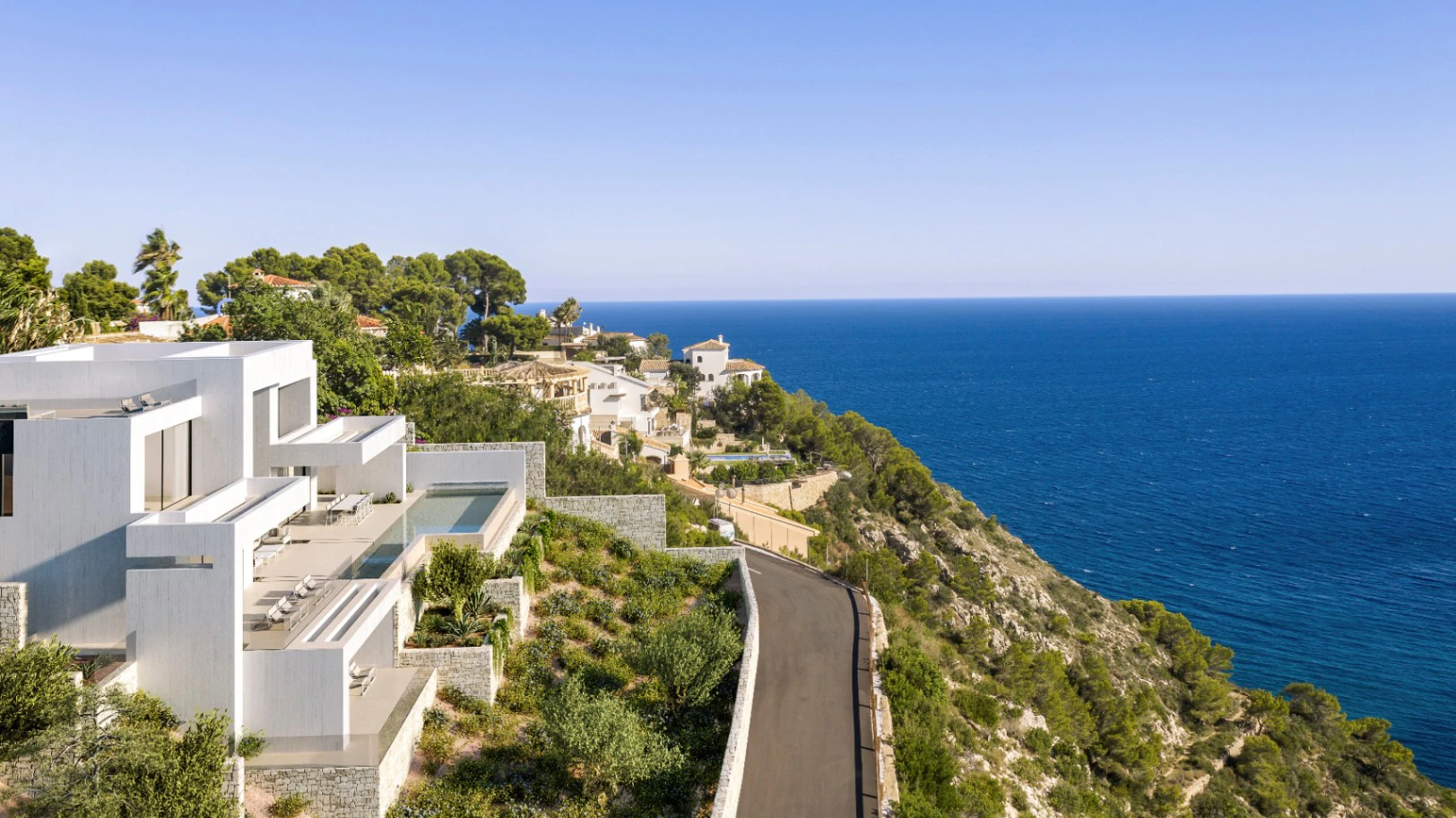Exclusiva villa moderna de lujo en La Granadella con vistas panorámicas al mar