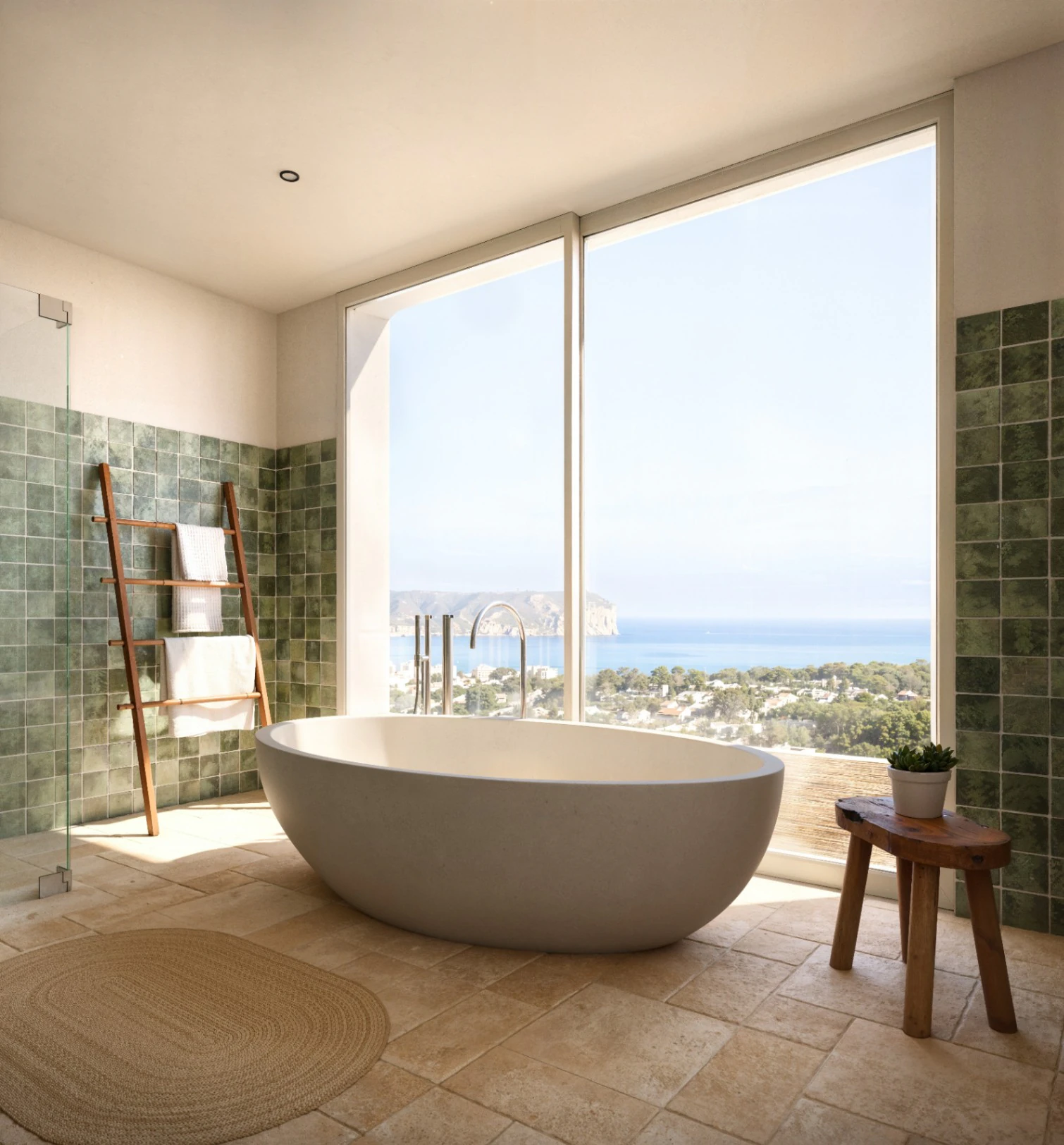 Villa de lujo de estilo Ibiza con vistas panorámicas al mar en Jávea