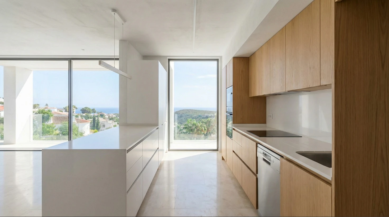 CHARMANTE VILLA RUSTIQUE AVEC VUE IMPRENABLE SUR LA MER À CUMBRE DEL SOL