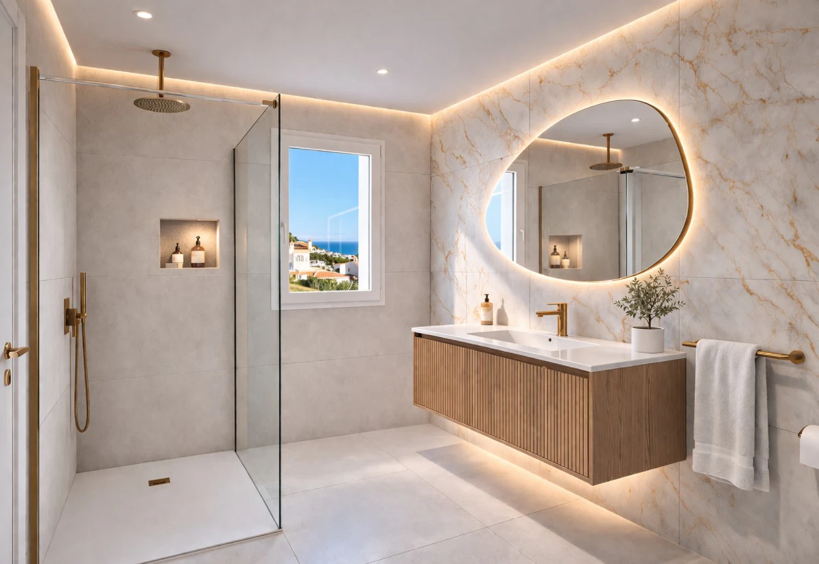 CHARMANTE VILLA RUSTIQUE AVEC VUE IMPRENABLE SUR LA MER À CUMBRE DEL SOL