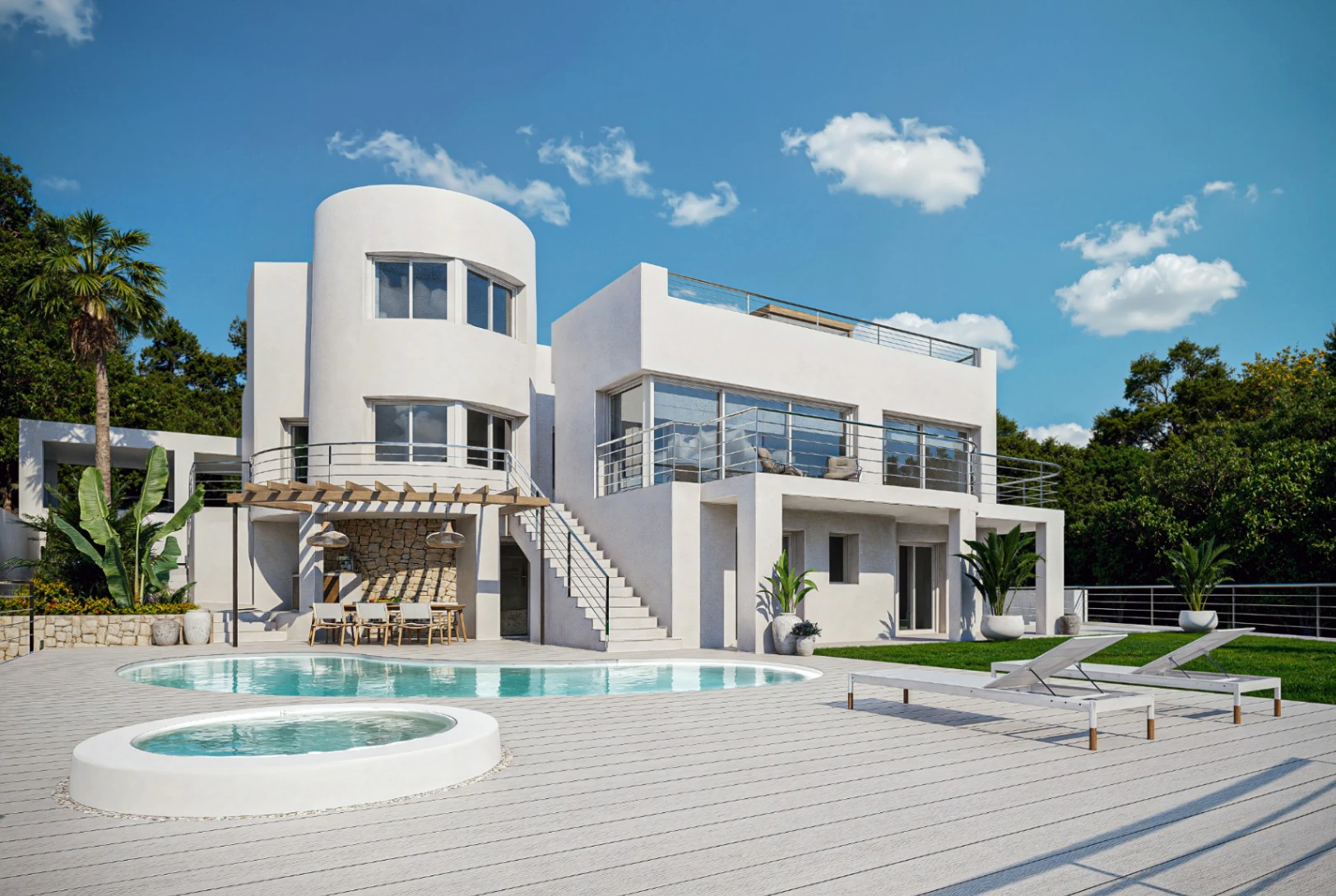 Villa Mediterránea Contemporánea Exclusiva con Vistas al Mar y a la Montaña en Altea