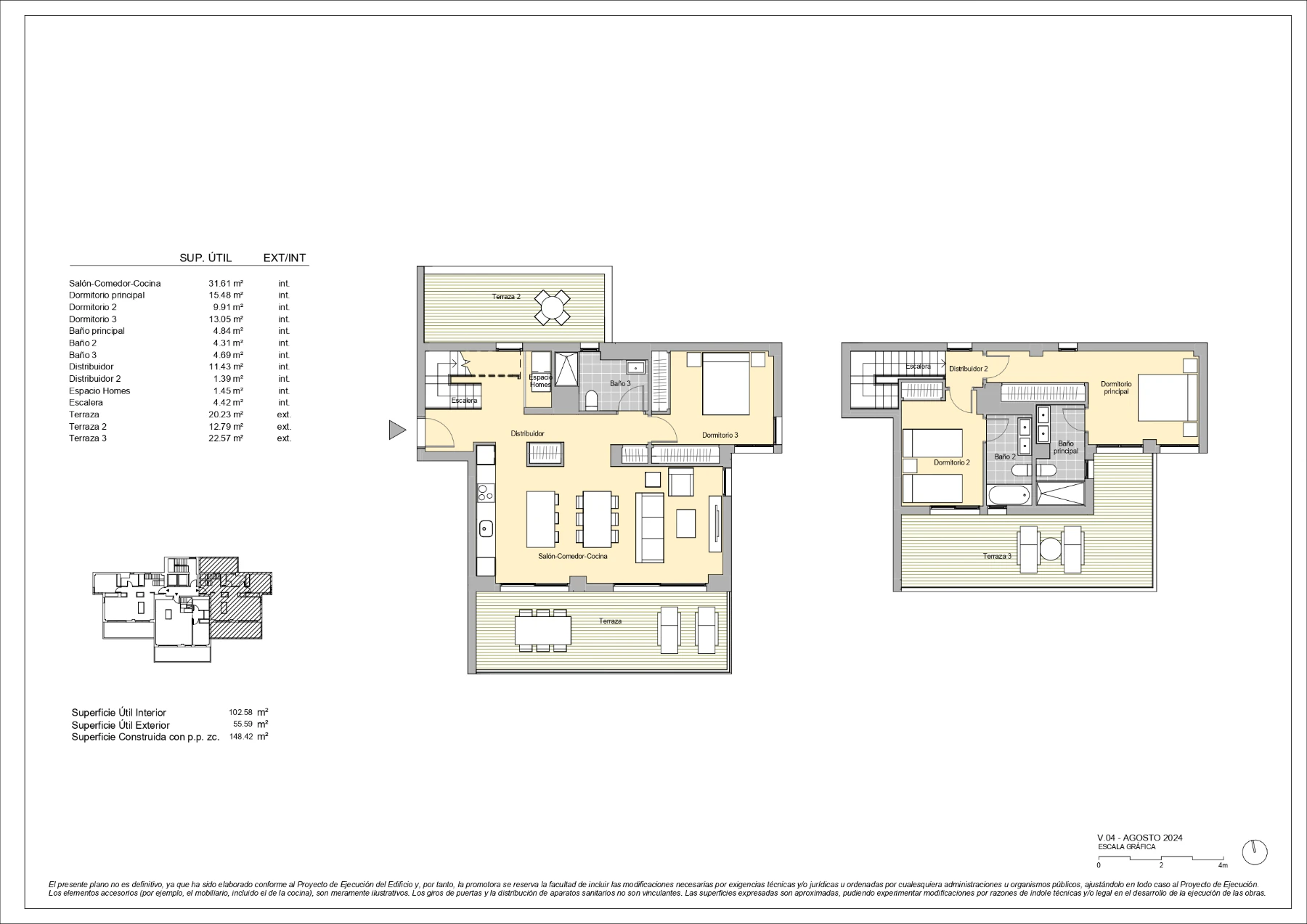Penthouse mit 3 Schlafzimmern nur wenige Schritte vom Strand Levante – Calpe