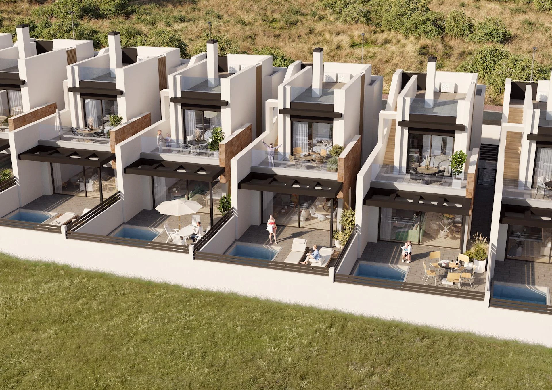 Nowe domy w stylu skandynawskim w Aguas Nuevas Torrevieja