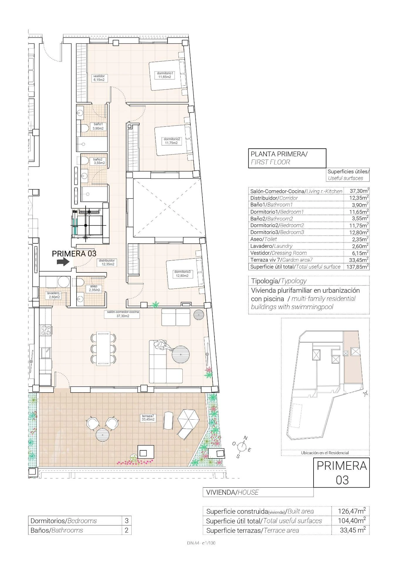 Apartamento en venta en Hondón De Las Nieves
