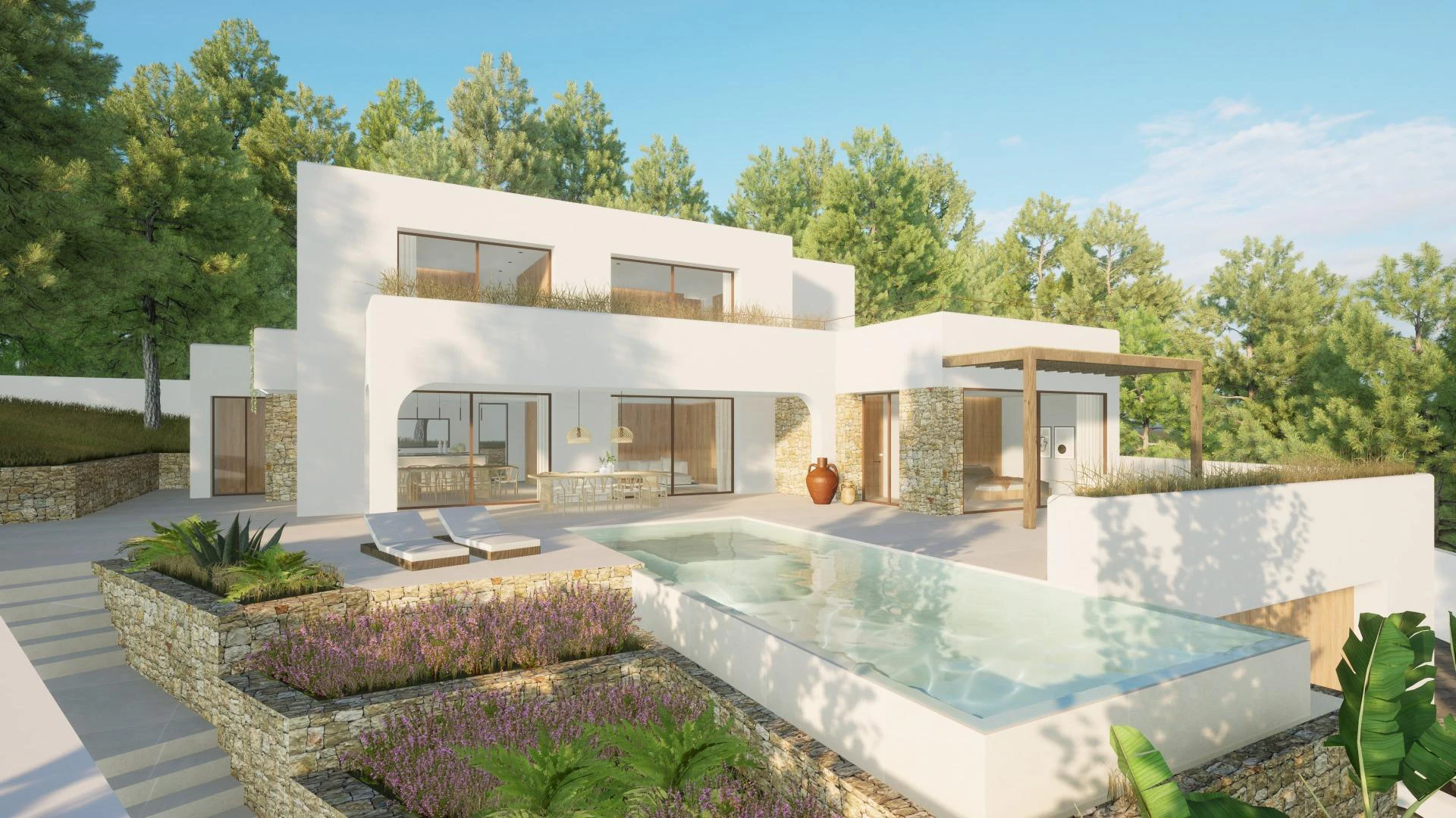 ESTA VILLA ES UN SÍMBOLO DE ELEGANCIA Y MODERNIDAD, CON VISTAS AL MAR INCOMPARABLES.