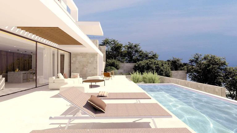 Under construction: sea view villa for sale in Benissa