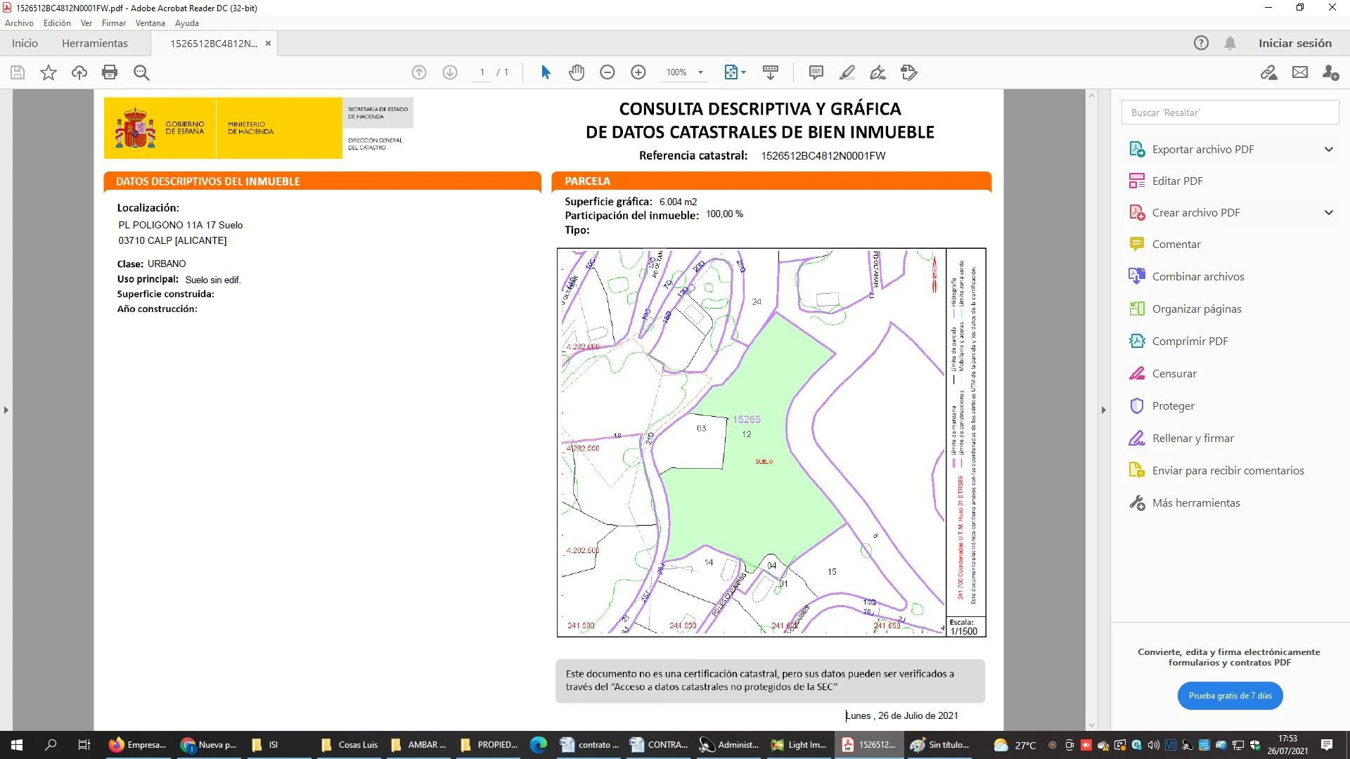 Terrain à la vente à Calpe