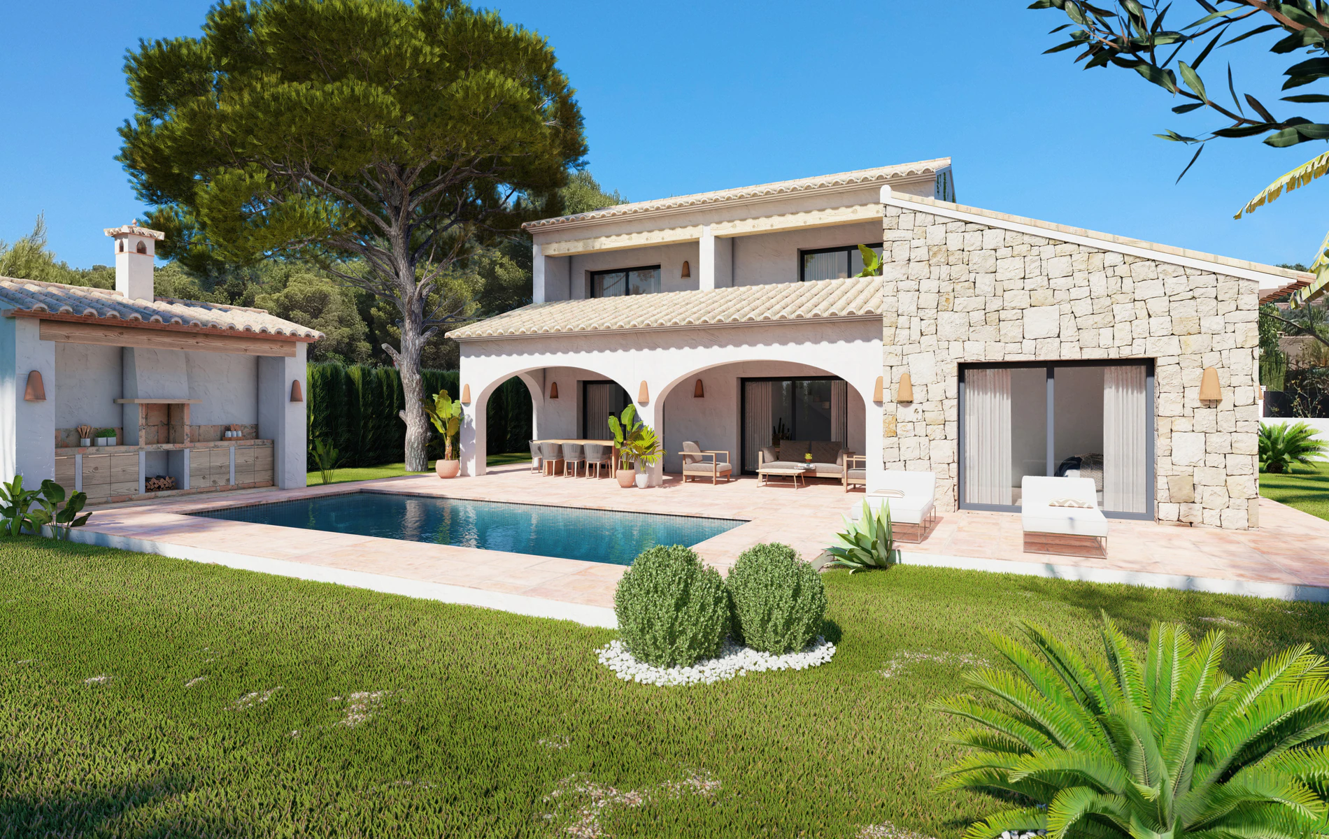 Proyecto de vivienda unifamiliar de estilo tradicional en la exclusiva urbanización La Cala de Jávea
