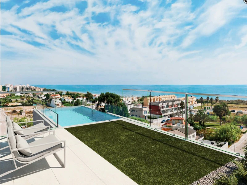 New build apartments in Oliva beach