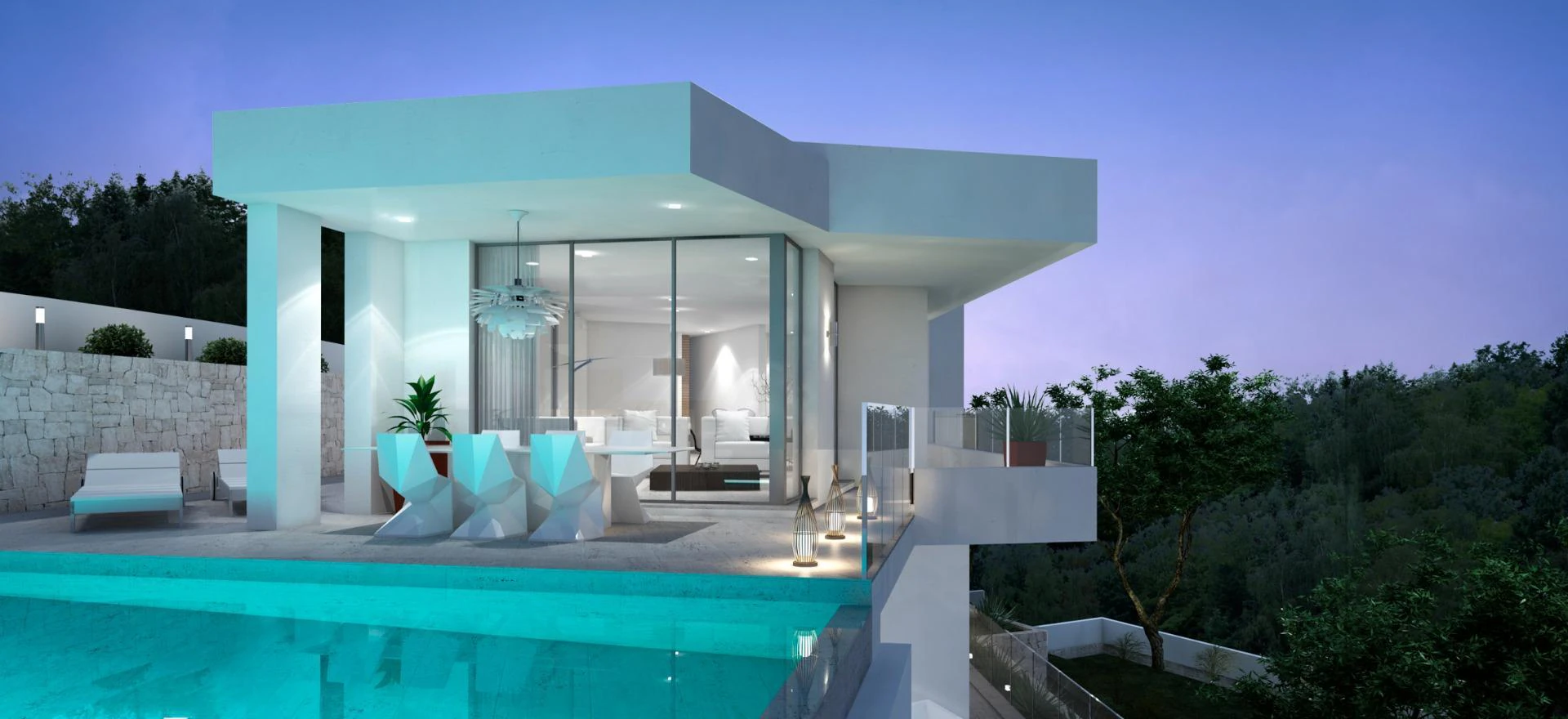 VILLA DE STYLE MODERNE À MORAIRA.