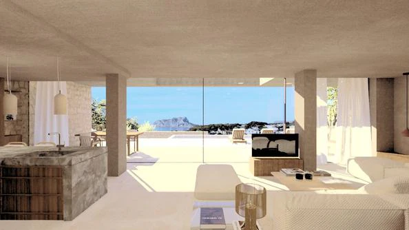 Under construction: sea view villa for sale in Benissa