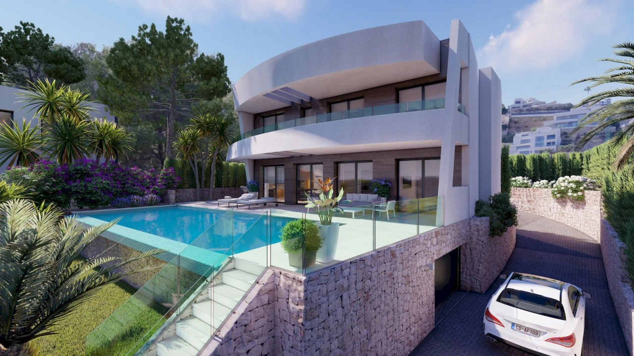 Villa a estrenar de 4 dormitorios y 4 baños en venta en Moraira