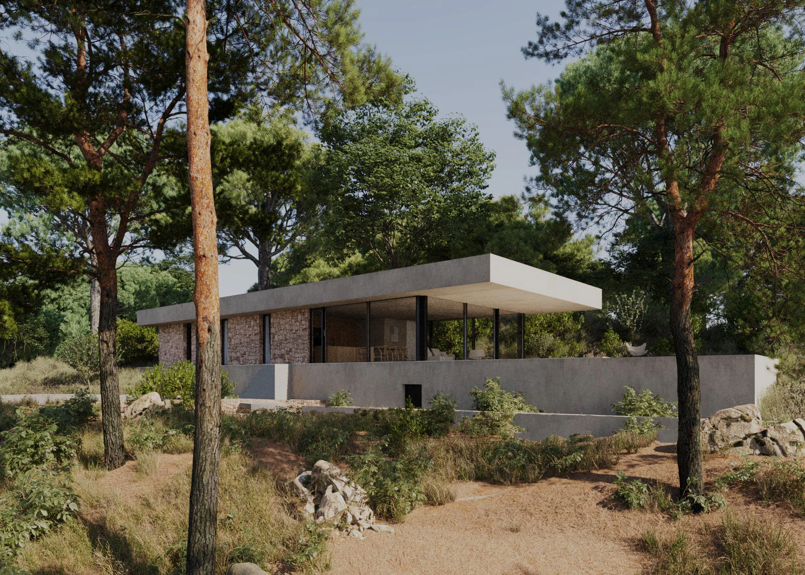 Modernes Haus im Bau in Orba