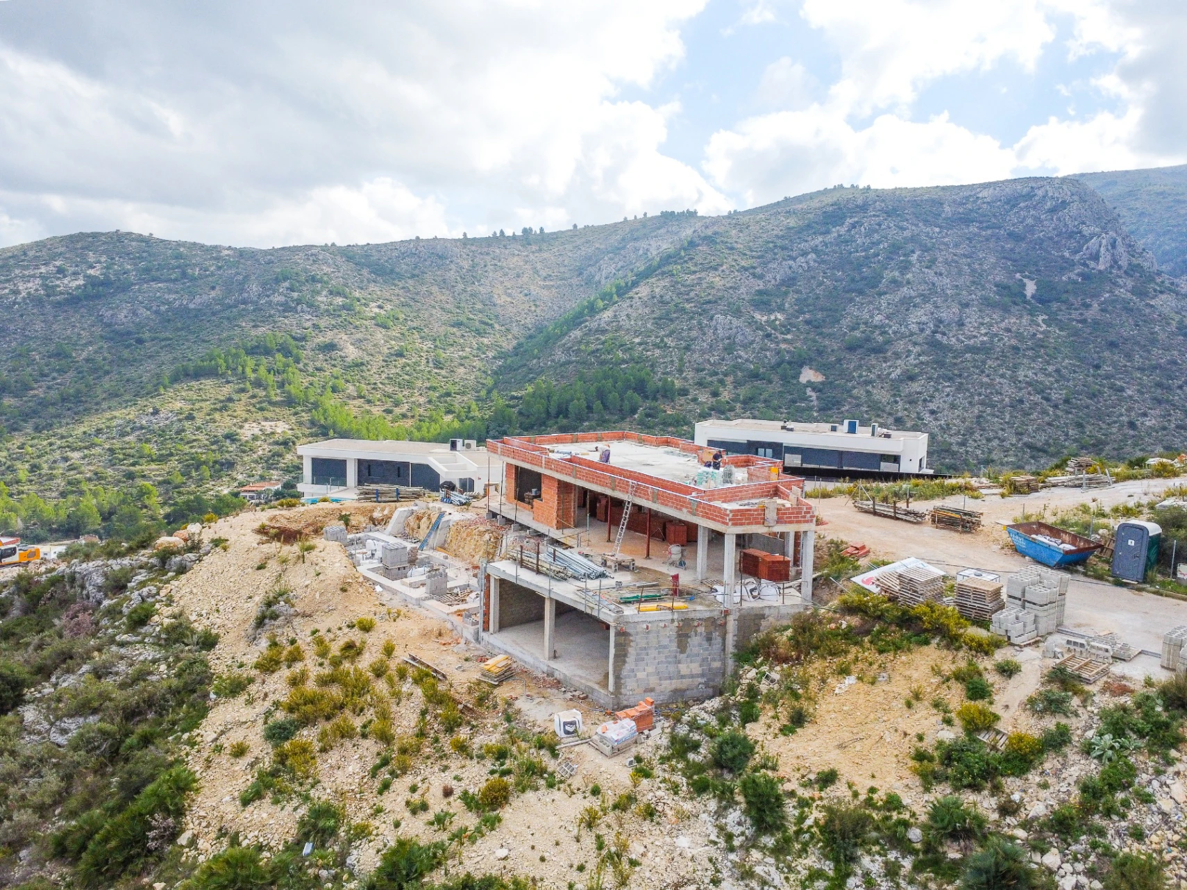 Villa design exclusif de style Ibiza à Pedreguer avec vue panoramique sur les montagnes