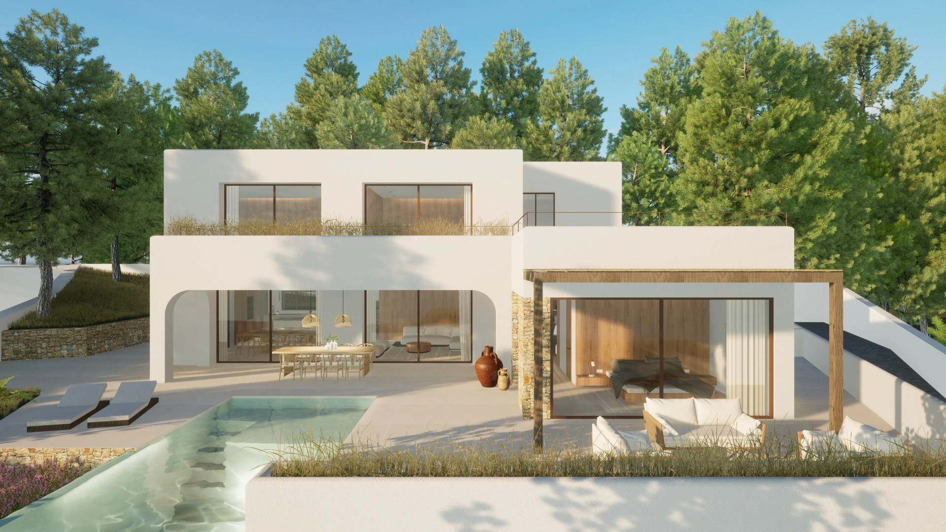 ESTA VILLA ES UN SÍMBOLO DE ELEGANCIA Y MODERNIDAD, CON VISTAS AL MAR INCOMPARABLES.