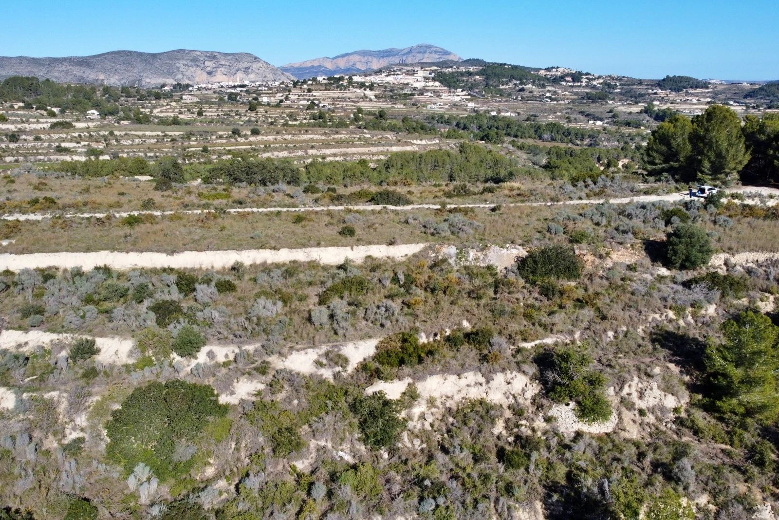 Amplia parcela rústica en Teulada, entorno tranquilo y vistas espectaculares
