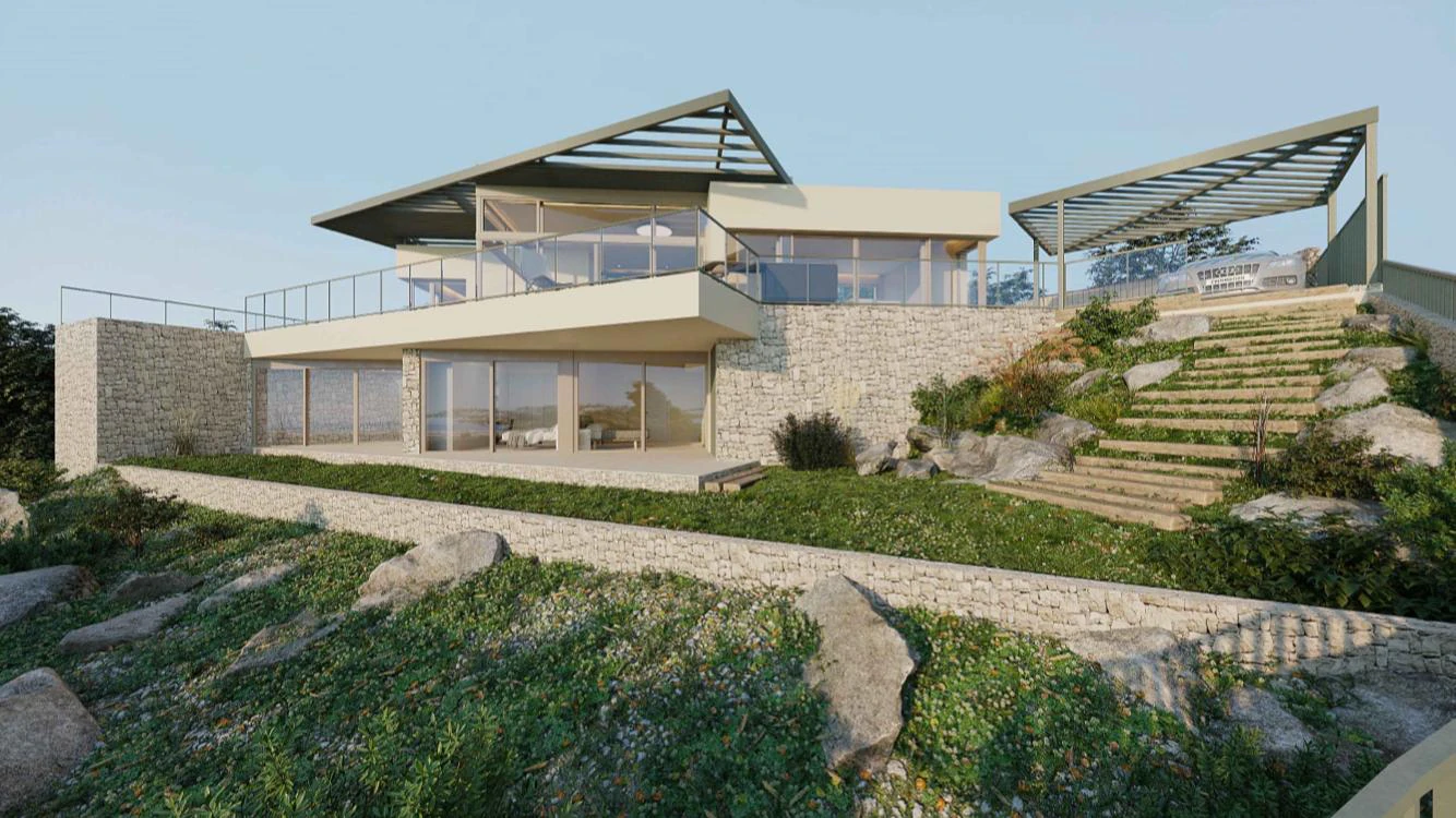 "Montgó House": Proyecto de Autor con Licencia Concedida y Vistas Infinitas en Dénia.