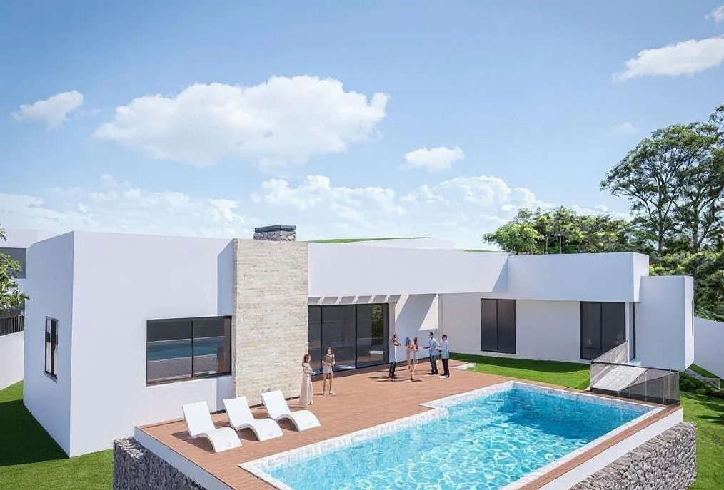 Moderne Familienvilla zum Verkauf in Javea mit Doppelgarage und Garten