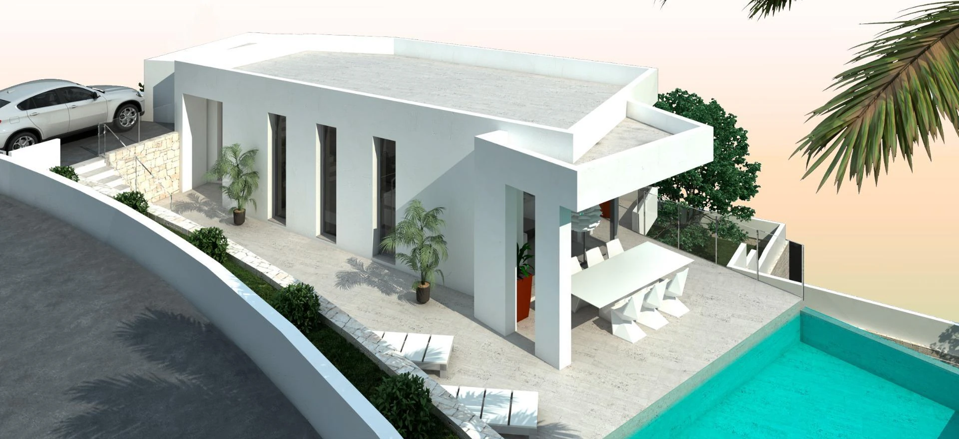 VILLA DE STYLE MODERNE À MORAIRA.