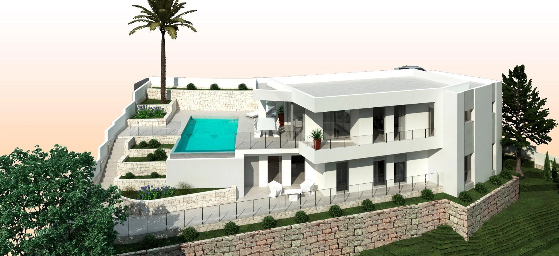 VILLA DE STYLE MODERNE À MORAIRA.