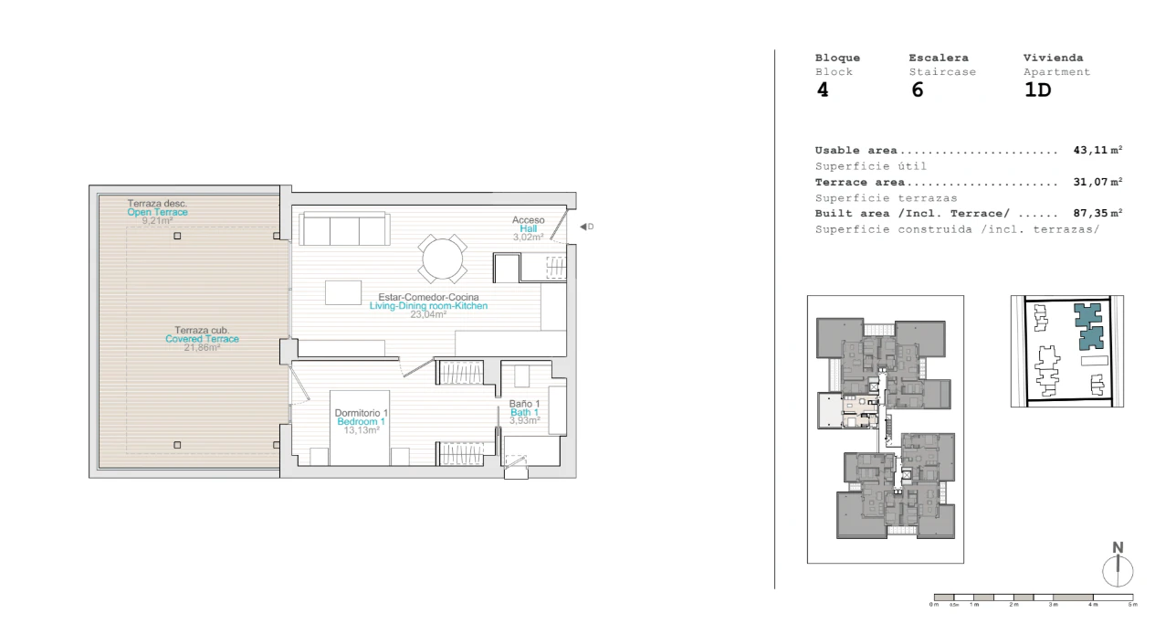 One-bedroom eco-friendly apartment for sale near Denia Costa Blanca