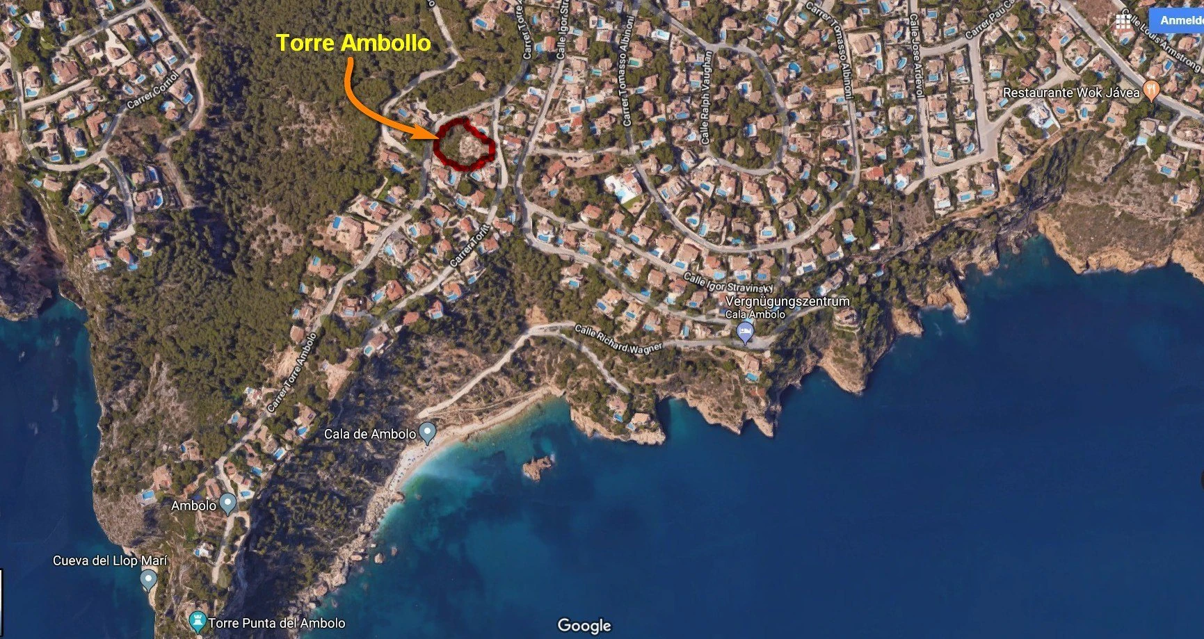 Wonderful plot for sale in Costa Nova Ambollo Javea