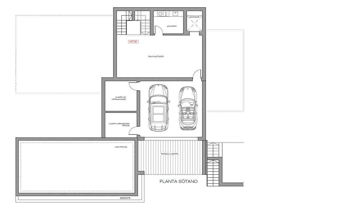 Villa moderna en construcción en la zona del Montgo de Javea