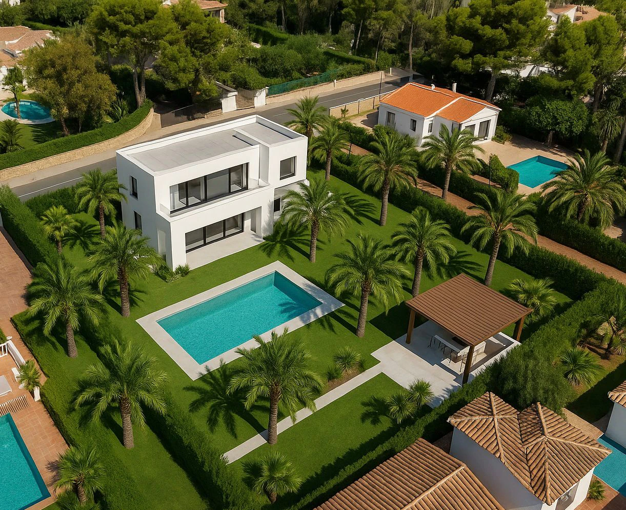 Property with a large plot, with a construction to be completed, in a sought-after area of Jávea.