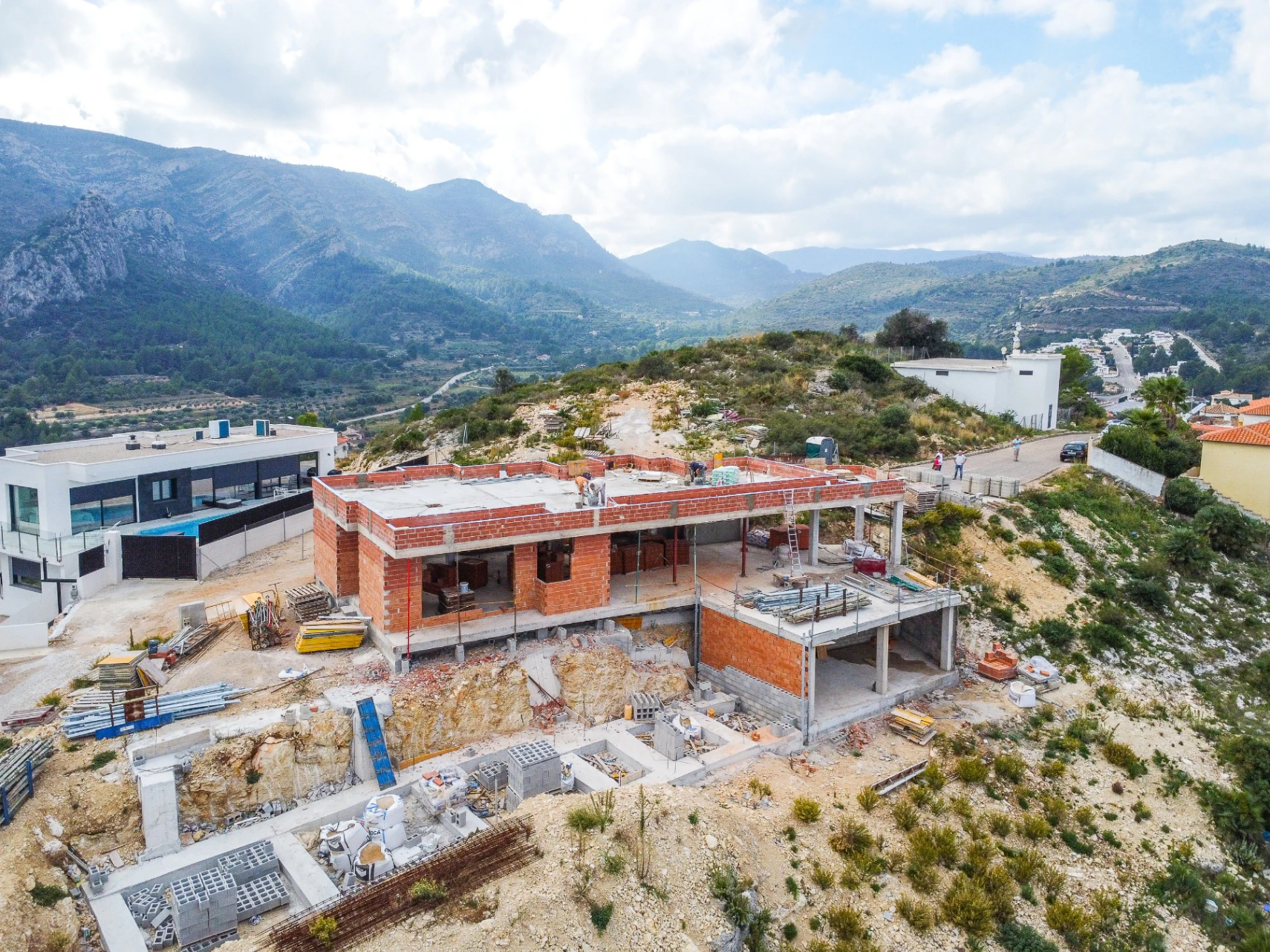 Villa design exclusif de style Ibiza à Pedreguer avec vue panoramique sur les montagnes