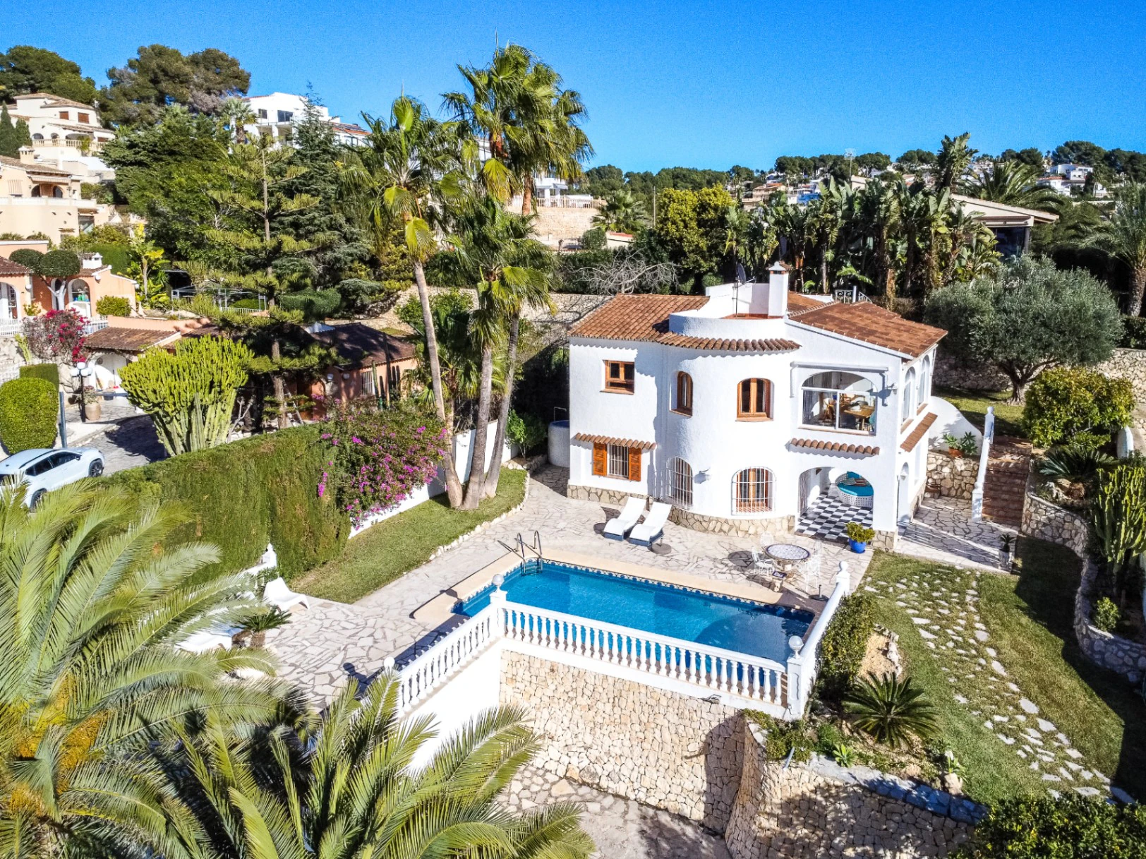 Villa méditerranéenne orientée sud-ouest à Benissa, près du club de golf San Jaime.