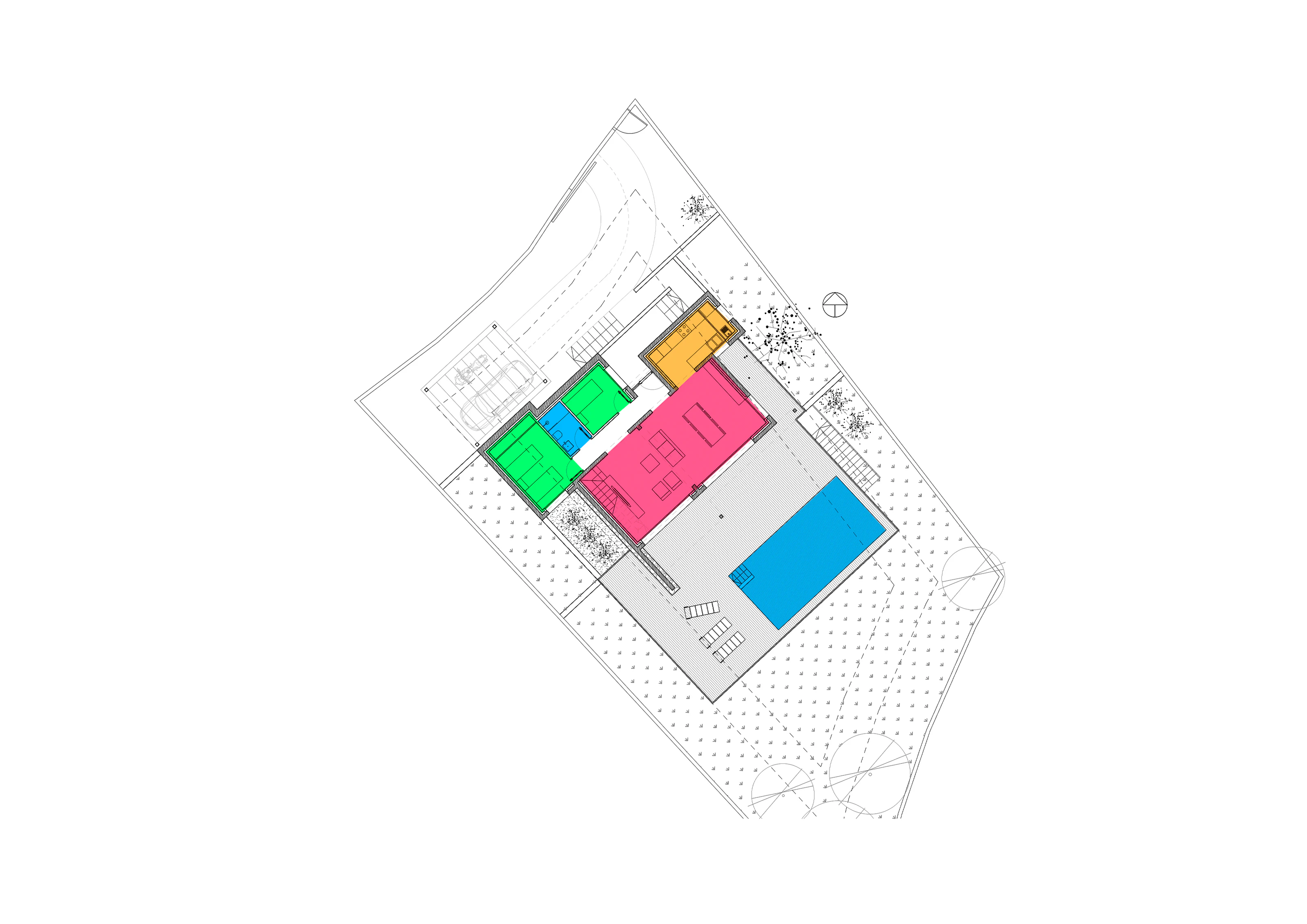 Design villa project in Urbanization Solana II just 12 km from Denia