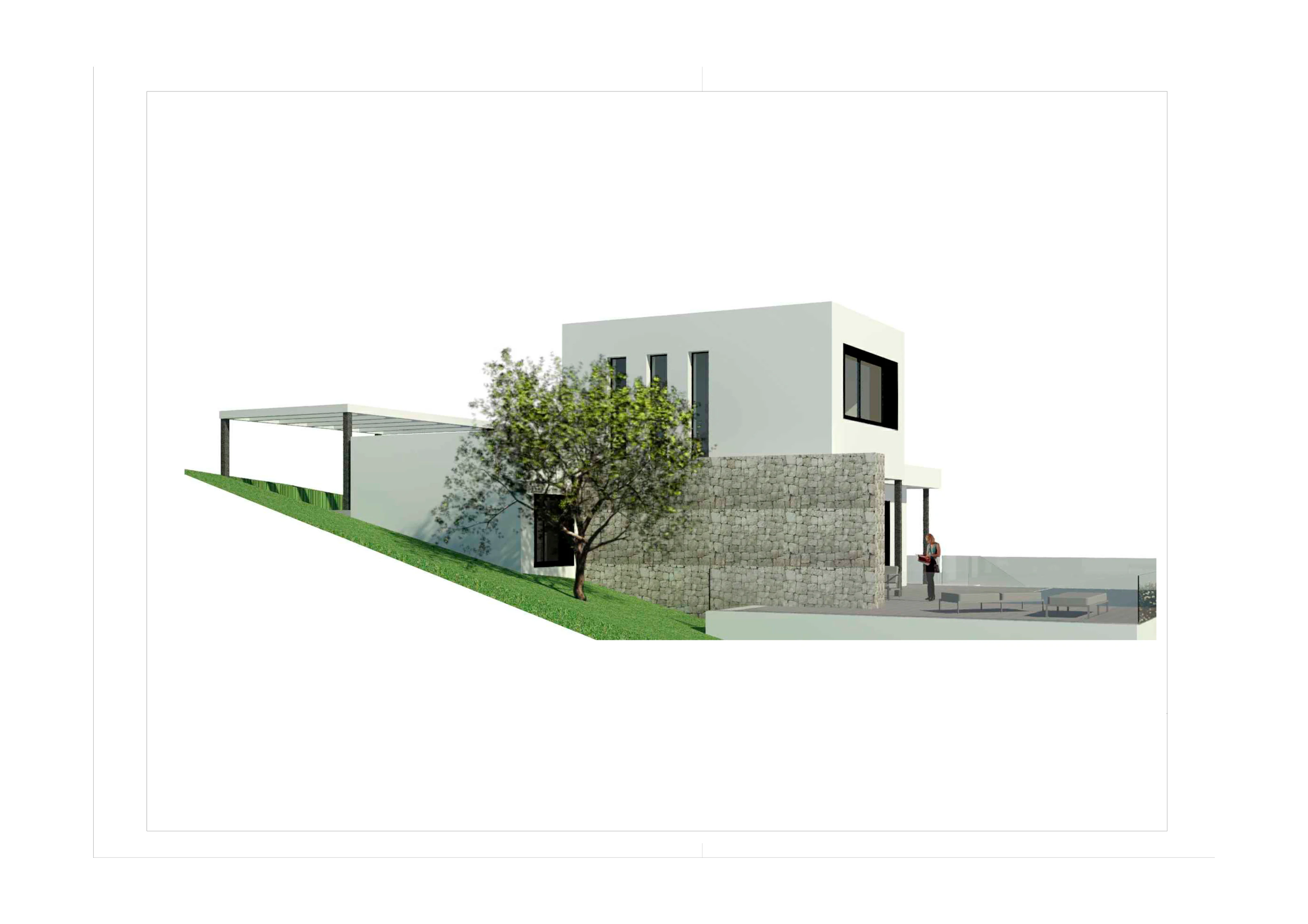 Design villa project in Urbanization Solana II just 12 km from Denia
