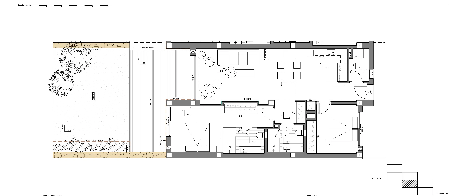Cumbre del Sol apartamento moderno con jardín privado