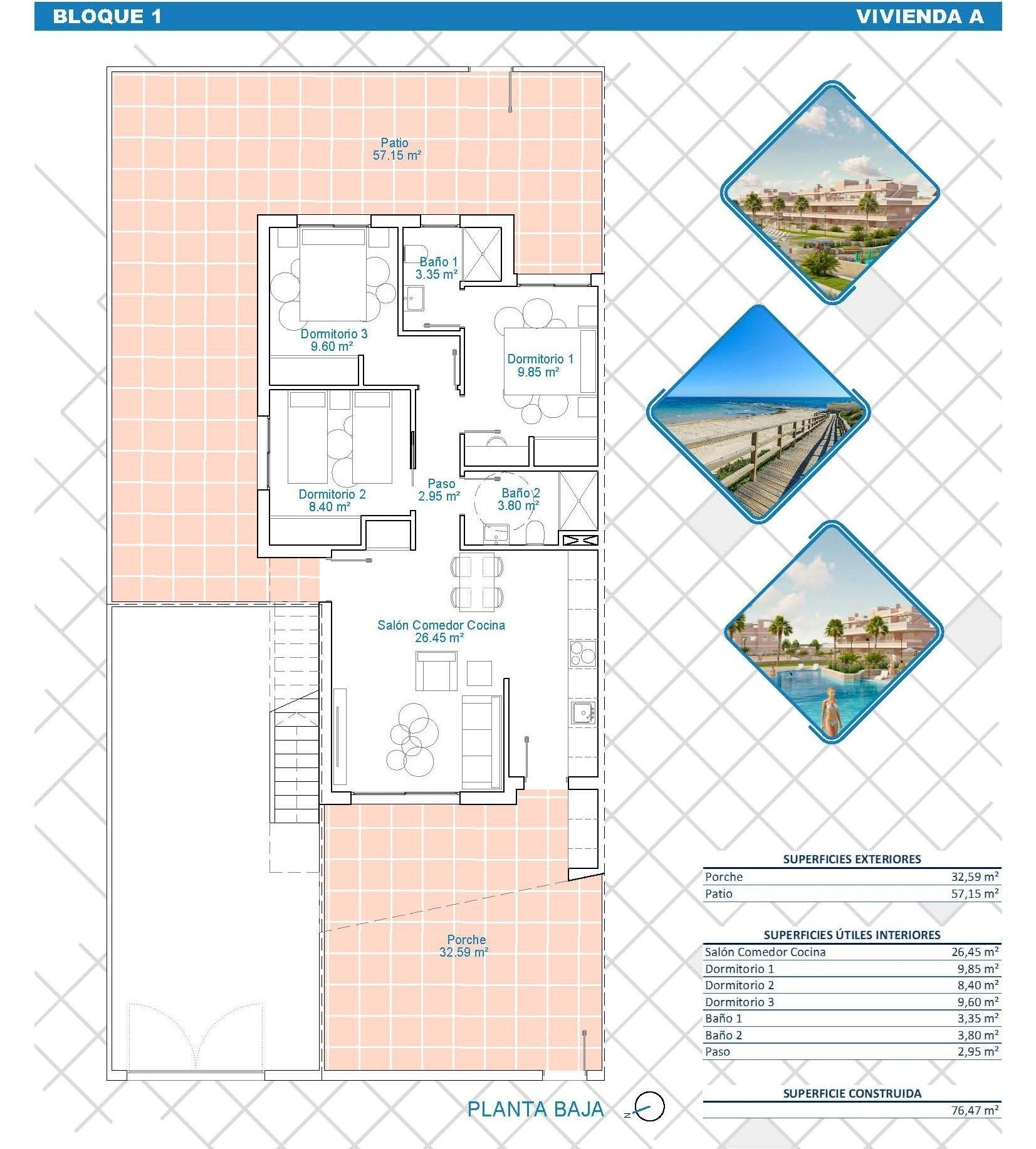 Bungalow à la vente à Pilar De La Horadada