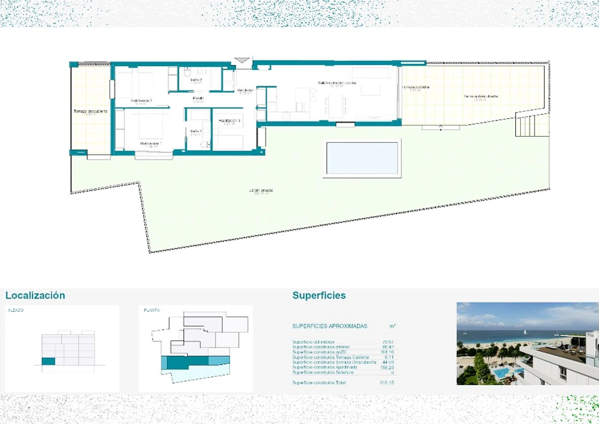 Apartamento bajo de lujo en primera línea de playa en Dénia.