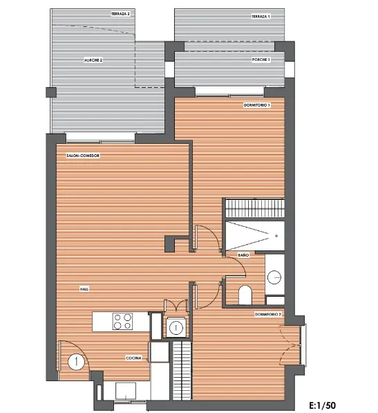 Piso de 2 habitaciones en el Montgó - Dénia