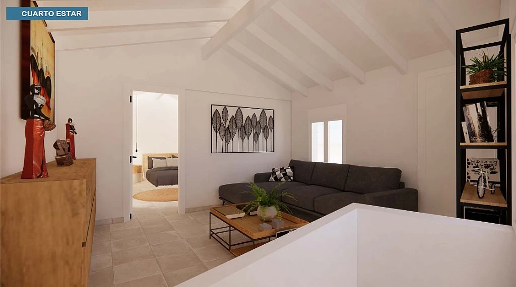 CASA DE PUEBLO POR REFORMAR CON DISEÑO IBICENCO A REALIZAR