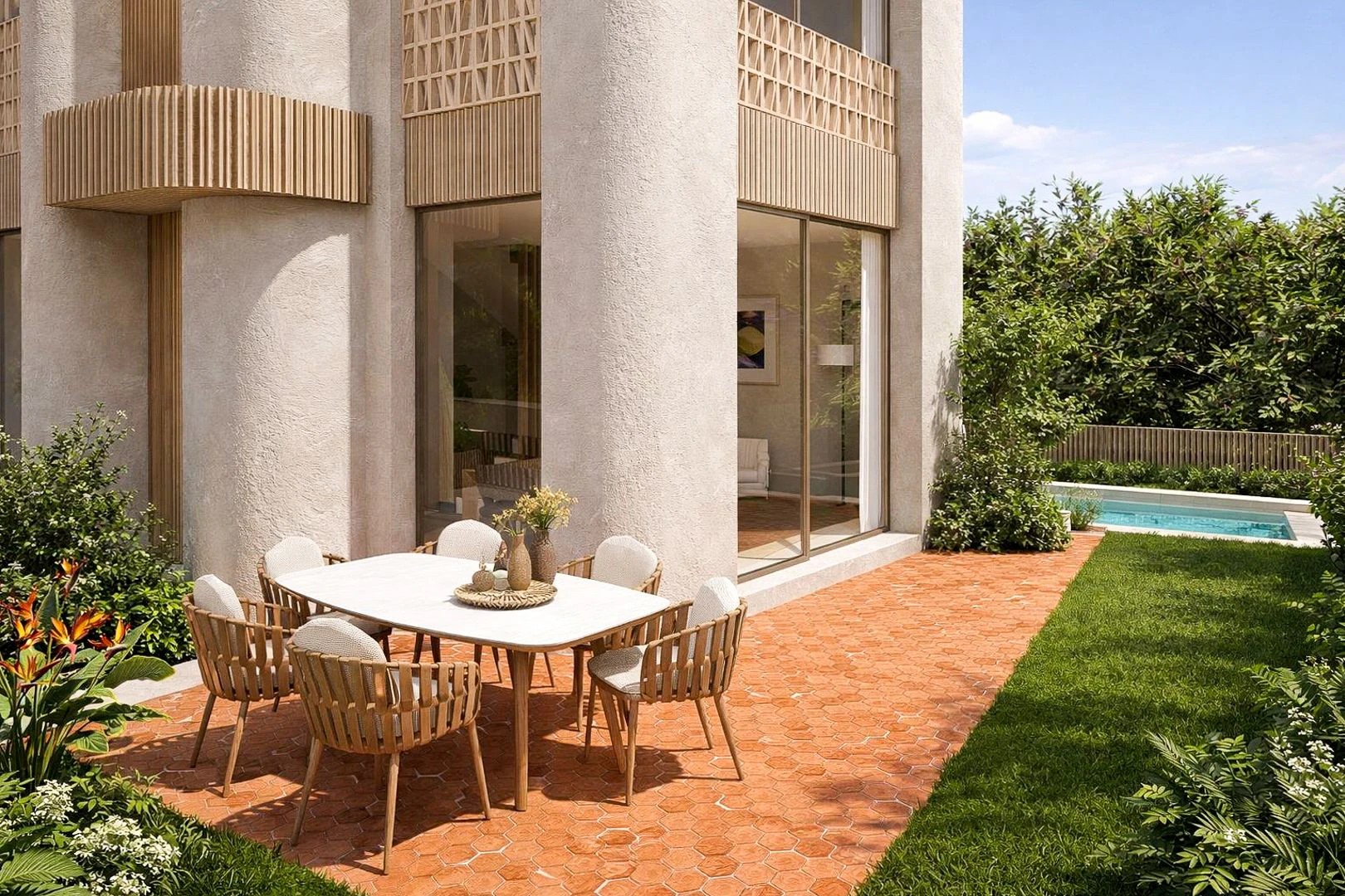Gran adosado tríplex en el Residencial Blooming Village Jávea.