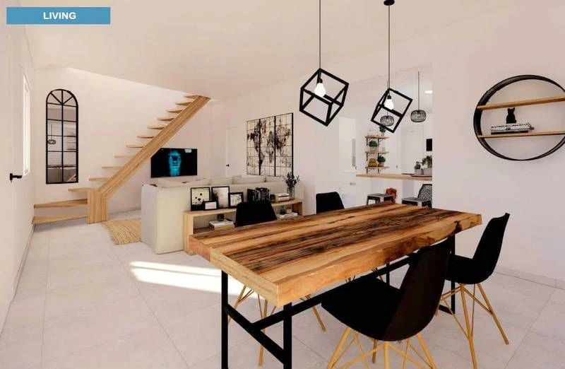 CASA DE PUEBLO POR REFORMAR CON DISEÑO IBICENCO A REALIZAR