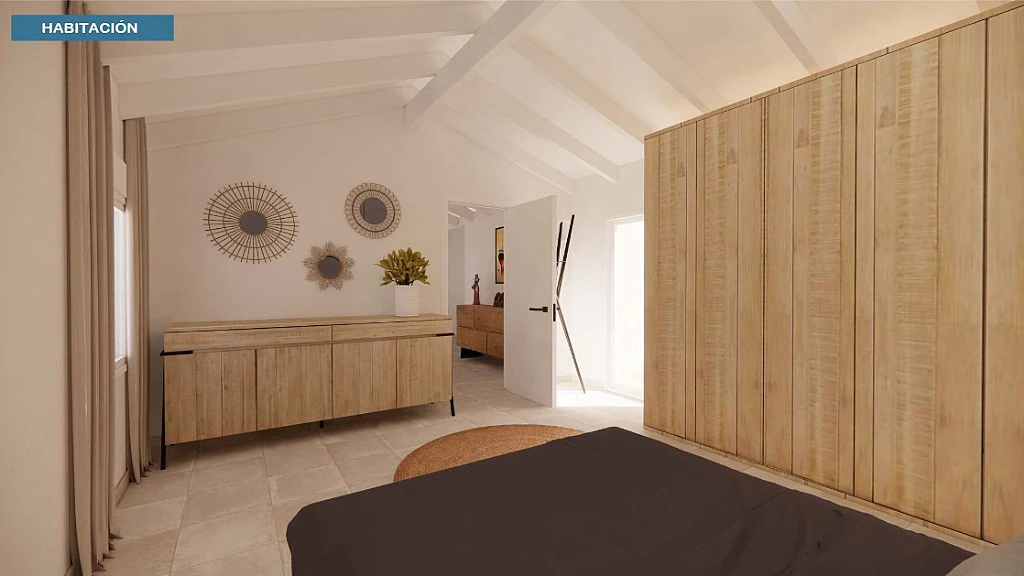 CASA DE PUEBLO POR REFORMAR CON DISEÑO IBICENCO A REALIZAR