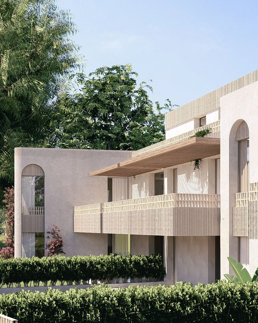 Apartamento bajo con terraza y jardín privado en Residencial Blooming Village Jávea.