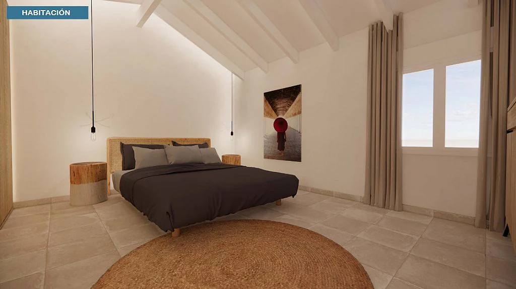 CASA DE PUEBLO POR REFORMAR CON DISEÑO IBICENCO A REALIZAR